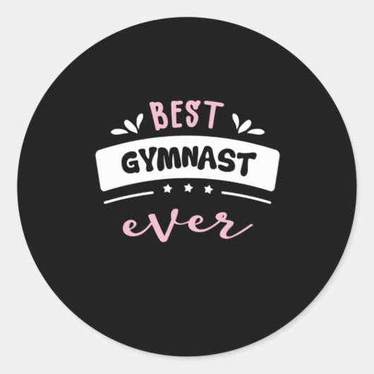 Best Gymnast Ever Gift Idee Ronde Sticker (Voorkant)