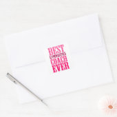 Best Gymnastics Coach Ever Vierkante Sticker (Envelop)