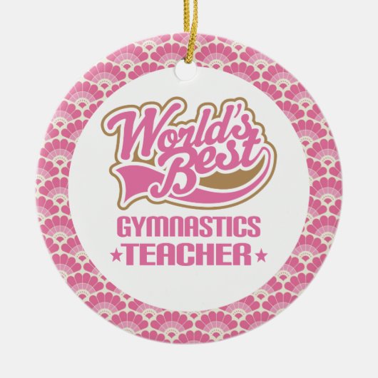 Best Gymnastics Teacher Gift Ornament ter wereld (Voorkant)