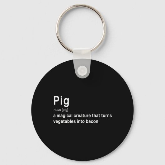 Best Hilarious Pig en Bacon Definition Fun Gift Sleutelhanger (Voorkant)