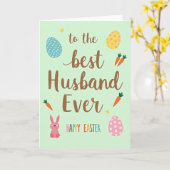 Best Husband Easter Day Card Kaart (Gele Bloem)