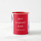 Best Husband Ever Custom Two Photo Mok (Midden)