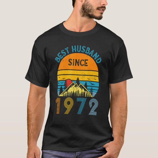 Best Husband Since 1972 50th Wedding Anniversary V T-shirt (Voorkant)