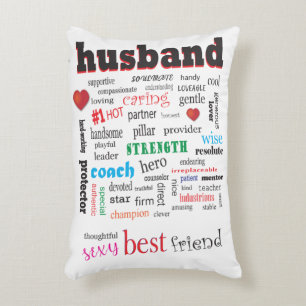 Best Husband Wonderful A1 Word Cloud Decoratief Kussen