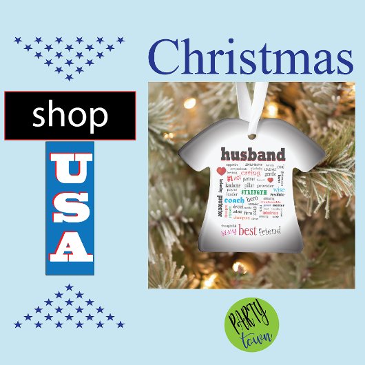 Best Husband Wonderful A1 Word Cloud Ornament