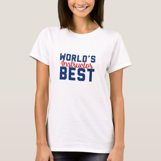 Best Instructor T-Shirt ter wereld (Voorkant)