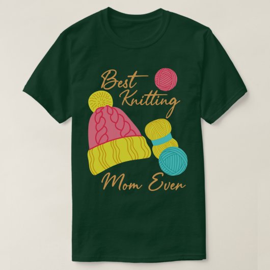 Best Knitting Mam ooit 226 T-shirt (Design voorkant)