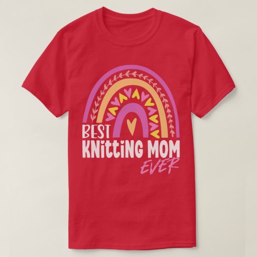 Best Knitting Mam, ooit 341 T-shirt (Design voorkant)