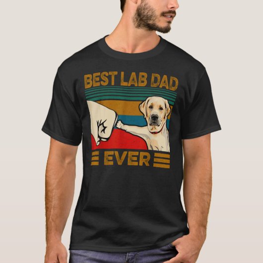 Best Labrador Retriever Dad ooit T-shirt (Voorkant)