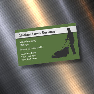 Best Lawn Mowing Service Magnetisch Visitekaartje