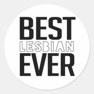 Best lesbian-Ever Ronde Sticker