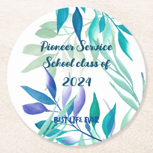 Best Life Ever - Pioneer School Ronde Kartonnen Onderzetter (Voorkant)