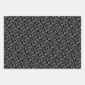 Best Life Ever Typografie (zwart en wit) Inpakpapier Vel (Voorkant)