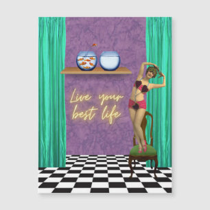 Best Life Funky Kitsch Magnetic Kaart