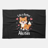 Best life with Akita Tank Top Theedoek (Horizontaal)