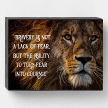 Best Lion Bravery Quote Wood Wall Art Design Woob