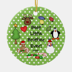 Best Little Brother Ever-kerstversiering Keramisch Ornament