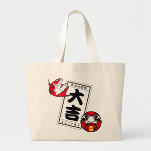 Best Luck OMIKUJI Grote Tote Bag
