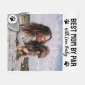 Best mam by Par Paw Print Golf Fleece Blanket (Voorkant (Horizontaal))