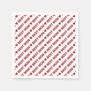 Best mam Dark Red over witboek Napkin Servet