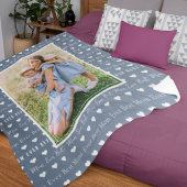 Best mam Ever Blue Photo Moederdag Fleece Deken