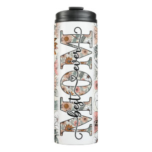 Best Mam Ever Boho Floral Thermosbeker