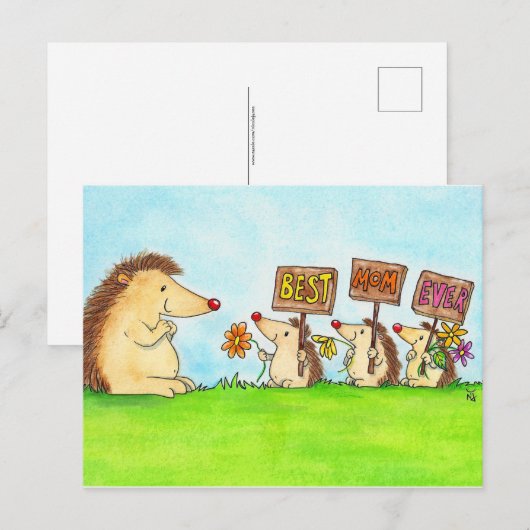 Best mam Ever briefkaart van Nicole Janes (Voorkant / Achterkant)