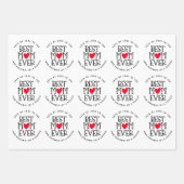 Best mam Ever Custom Black White Inpakpapier Vel (Voorkant)