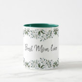Best mam Ever Eucalyptus Greenery Floral Mok (Midden)