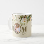 Best Mam Ever Foto Floral Mok (Voorkant links)