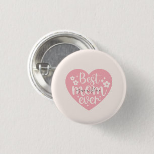 Best mam Ever Heart Ronde Button 3,2 Cm