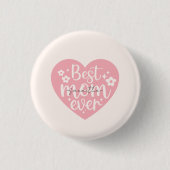 Best mam Ever Heart Ronde Button 3,2 Cm (Voorkant)