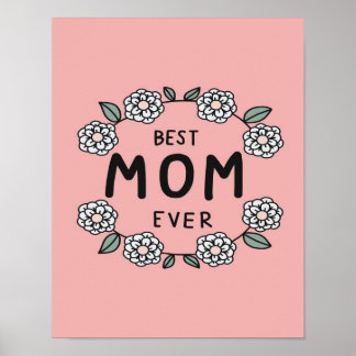 Best mam ever lijst | Beste cadeaus voor moeder Poster