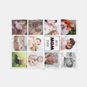 Best mam Ever Moderne Cute Photo Collage Custom Fleece Deken (Voorkant (Horizontaal))
