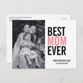Best mam Ever Moederdag Foto Briefkaart (Voorkant / Achterkant)