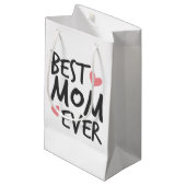 Best mam Ever Moederdag Typografie | Gift Bag Klein Cadeauzakje (Voorkant Gekanteld)