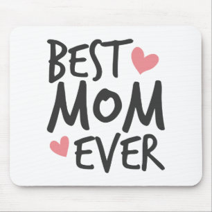 Best mam Ever Moederdag Typografie   Mousepad Muismat