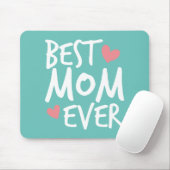 Best mam Ever Moederdag Typografie | Mousepad Muismat (Met muis)