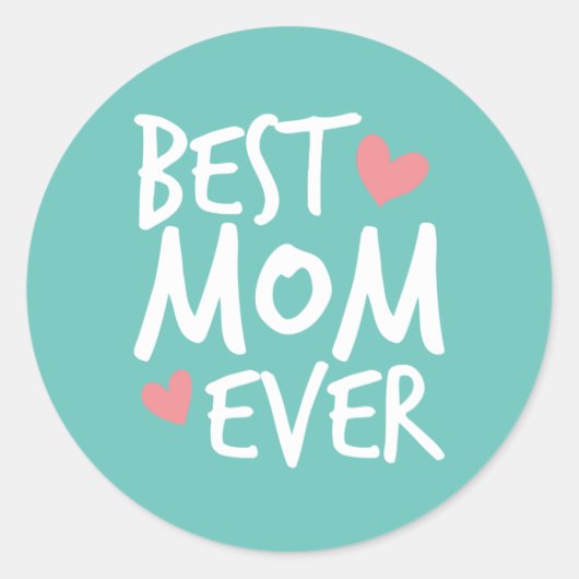 Best mam Ever Moederdag Typografie | Sticker (Voorkant)