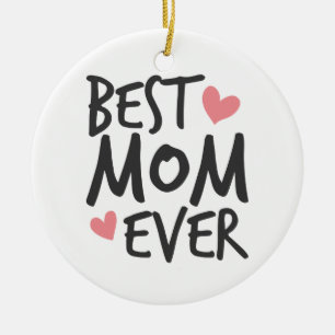 Best mam Ever Moederdag Typografie   Versiering Keramisch Ornament