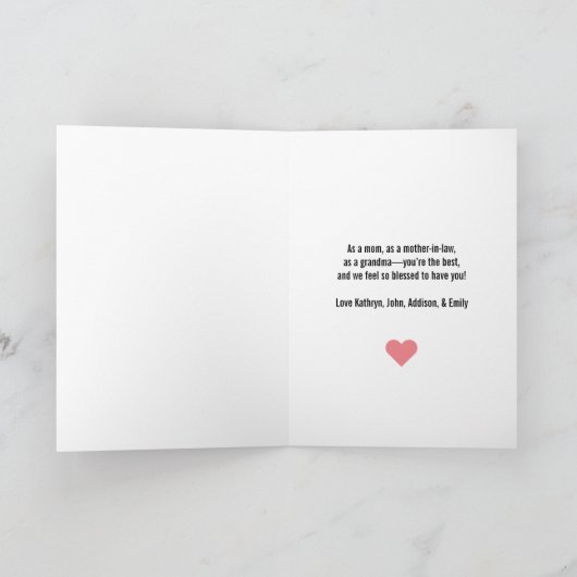 Best mam Ever Moederdag Wenskaart Kaart (Binnen)