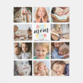 Best mam Ever Photo Collage Fleece Deken (Voorkant)