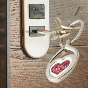 Best mam Ever Red Roses Heart Moederdag Sleutelhanger
