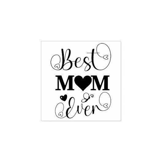 Best mam Ever Rubber Stamp Rubberstempel (Afrduk)