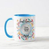 Best Mam Ever Script Typografie Heart Mok (Links)