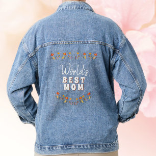 Best Mam Flowers Floral Moederdag Denim Jacket