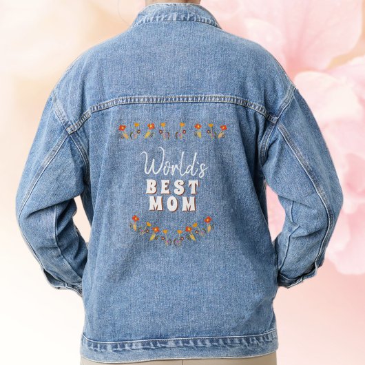 Best Mam Flowers Floral Moederdag Denim Jacket