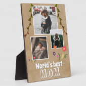 Best Mam Flowers Old Paper 3 Foto Fotoplaat (Zijkant)