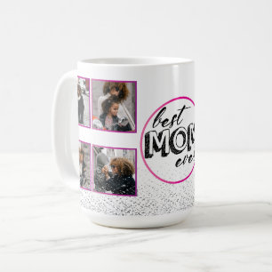 Best mam Foto & Glitter design Koffiemok