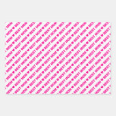 Best mam Hot Pink en White Wrapping Paper Sheets (Voorkant 2)
